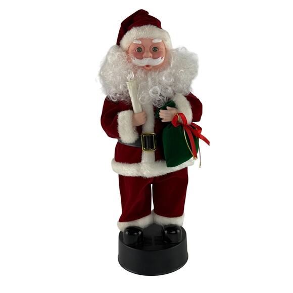 Vintage 16” Santa Figure, Candle Lights Up, Christmas Music Plays, Holiday Decor - Picture 5 of 10